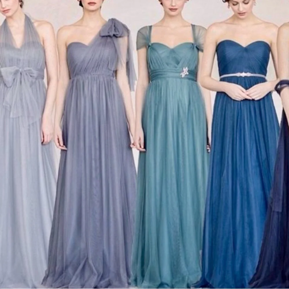 Jenny Yoo Seafoam Blue Maxi Gown